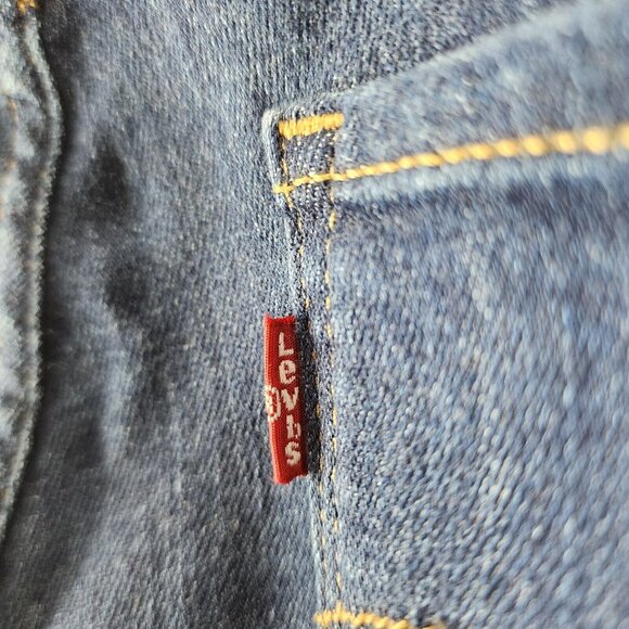 Men's LEVI'S 711 Blue Denim Jeans Skinny Dark Wash Mid Rise Size 31 - Picture 14 of 15